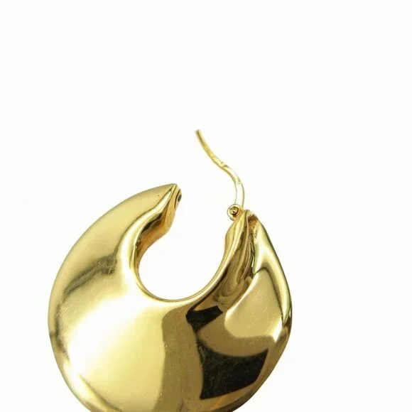 Celine Phoebe Philo Era Hoop Earrings Plated Gold - Picture 4 of 7